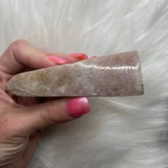 Druzy Pink Amethyst Obelisk - Picture 12 of 13